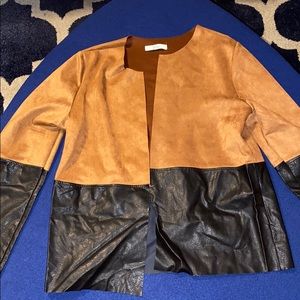 Suede and leather jacket